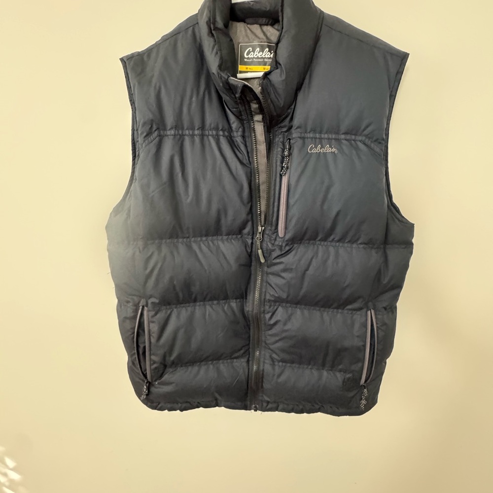 Cabela's Dark Navy Down Puffer Vest for Outdoor Adventures